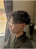 センターパート×ツイストスパイラル