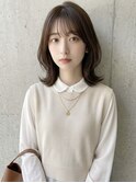 【Alaise】上品ツヤブラウン×外ハネミディ