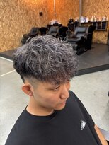 アディクト オム(ADDICT HOMME)&nbsp;グレーアッシュ×ブリーチパーマ