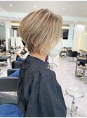 30代/40代/50代◎絶壁解消/白髪ぼかし/大人ショートボブ【湯本】