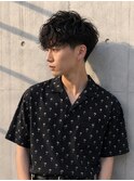 コンマヘアスペインカールマッシュ韓国風メンズセンターパート☆