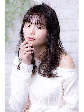 ヘアーアートシフォン 池袋西口店(Hair art chiffon) シースルーカラーグラボブ艶カラーオレンジブラウンホイルカラー