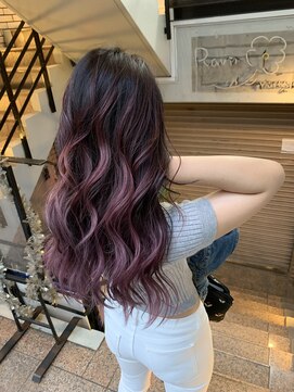 ラフ 難波店(LAFF) #黒髪#ボブルフ#ネビージュ#小顔#ワンレン