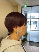 外ハネボブ/ペールベージュ[髪質改善/ヘッドスパ白髪染め/新宿】