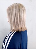 ブロンドボブ_くびれヘアビタミンカラーメルティカラー_ba373721