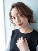 大人かきあげボブ/こなれヘア/外国人風カラー