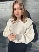 【山田】ミルクティーベージュ小顔ウルフくびれレイヤー