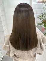 ロンドルーチェ 心斎橋(Lond luce)&nbsp;ダークアッシュ/ミディアムレイヤーカット［髪質改善/縮毛矯正］