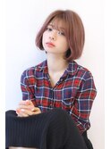 ローライトことりベージュ大人かわいい小顔スリークボブ大人ボブ