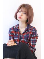 オーロ 緑地公園店(ORO)&nbsp;ローライトことりベージュ大人かわいい小顔スリークボブ大人ボブ