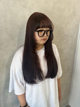 ミューバイケンジ(miu by KENJE) miu レッドブラウンとレイヤーロング