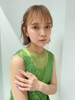 リトル 渋谷(little)&nbsp;今季人気！シルキーベージュの切りっぱなしボブ