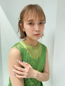 リトル 渋谷(little) 今季人気！シルキーベージュの切りっぱなしボブ