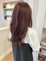 キャアリー(Caary)&nbsp;福山人気caaryイルミナカラーピンクブラウンロングヘア巻き髪