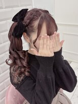 いちばん目立つ編みカチュサイドポニー＊まゆ
