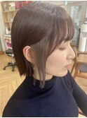 グレージュinner×ぱつっとボブ