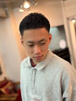 ビーバイエイトジェンツ(Bee by EIGHT GENTS)&nbsp;MEN'S HAIRウルフアッシュブラックカルマパーマベリーショート