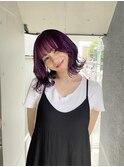 ハイトーンカラー　パープルカラー　ブリーチカラー