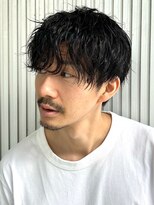 ガーデンヨコハマエスト(GARDEN YOKOHAMA est)&nbsp;ダークアッシュ　ニュアンスパーマ　メンズショート