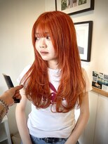 ジジ フィーカ 佐野(Gigi fika)&nbsp;オレンジカラー レイヤーカット