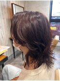 おしゃれ女子のウルフレイヤー×ケアパーマ 髪質改善Tr 秋カラー