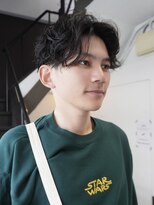 ボウ(BOW)&nbsp;【BOW style】センターパートウェーブパーマ