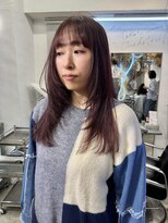 アンダーカレント(undercurrent)&nbsp;顔まわりレイヤースタイル ロングレイヤー レッドブラウンカラー