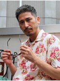 40代50代からの短髪メンズヘア！白髪1カールパーマバーバーヘア