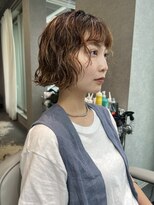 リラス 博多(rilas)&nbsp;パーマスタイル　ボブパーマ　ブリーチ履歴相談必須　セット簡単