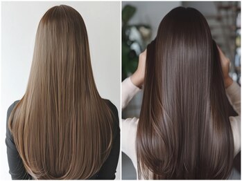 ペグ(Peg)の写真/【髪質改善*縮毛矯正+カット+カラー+TR*￥15600】自然で滑らかなストレート♪潤い・艶・手触り...理想の髪♪