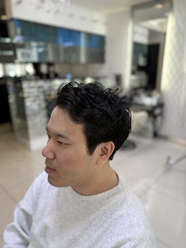 クオリス 赤塚店(QUALIS) 春◎メンズ短髪パーマなし好印象オールバック