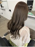 オリーブベージュ　ブリーチあり