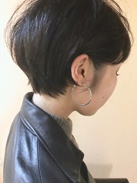 レンク(LENC) Coast.ライダース×耳かけショートスタイル★ノームコア