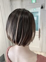 ギャレット 新宿店(Garret)&nbsp;バレイヤージュ/ハイライト/ベージュ/丸みショート/ショートボブ