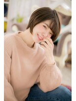 ミック ヘアアンドメイク アップ 駒込店(miq Hair&Make up)&nbsp;素髪感ダークカラー…計算ずくの耳かけ前下がりボブ