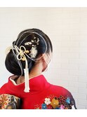 成人式シニヨンスタイル