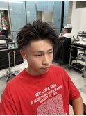 リバースアップバング×フェード×ツイストスパイラルパーマ