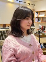 キートスバイガーランド (Kiitos by Garland)&nbsp;ミディアム韓国レイヤーくびれヘア前髪顔まわりレイヤー