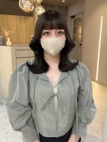 ボタン テンジン(VOTAN tenjin)&nbsp;オリーブカラー/艶髪/顔周りカット/天神韓国ヘア