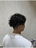 メンズプードル風スパイラル上げパーマ/メンズパーマ