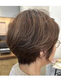 ショートスタイル×グレージュ 40代50代60代