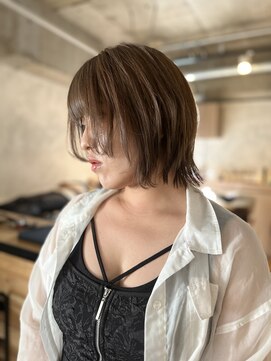 ビア 門前仲町(bia) 〈門前仲町 マンツーマン〉くびれボブ×ベージュ