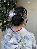 編みこみシニヨンアレンジ