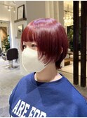 ショートウルフカット/ナチュラルウルフ/顔まわりレイヤーカット