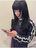 【石川諒】ロングヘア/ハイレイヤー/オフブラック