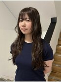 【YOKE】レイヤーロングウルフくすみブラウン顔周りカット20代
