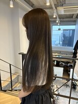 小顔似合わせカットオリーブベージュ透明感艶感カラーレイヤー