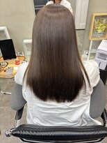 ファビ 渋谷(Fab)&nbsp;くびれヘア/暗めカラー/アプリコットオレンジ/縮毛矯正