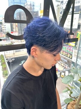 スタッド 松戸(stud. Men‘s) ネイビーブルー/スタイルフェザーパーマ/ニュアンスパーマ/