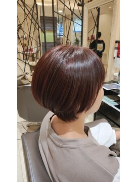 アネックス さかもとウイングポート店(ANNEX) ショートボブピンクベージュカラー